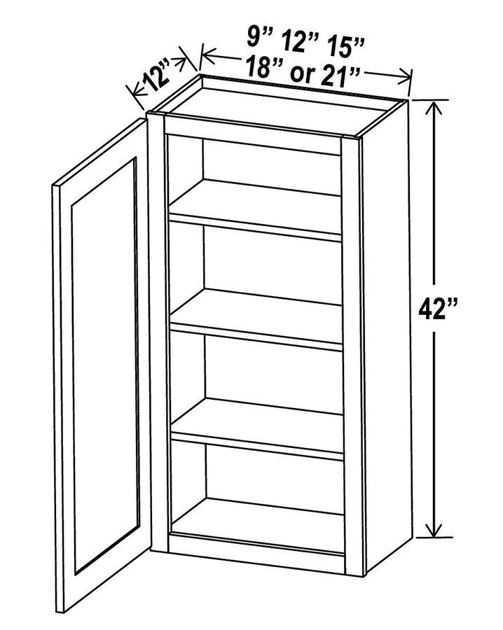 Single Door Wall Cabinets AX-CAB W0942