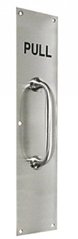 Stainless Steel Pull Plate with “Pull” Engraved 4” x 16” AX-DHA-1120