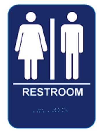 Unisex Restroom with Braille Pictogram AX-DHA-1238