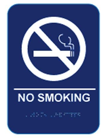 No Smoking with Braille Pictogram AX-DHA-1242