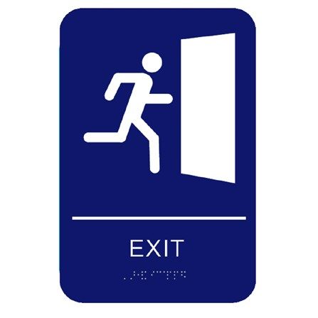 Exit with Braille Pictogram AX-DHA-1244