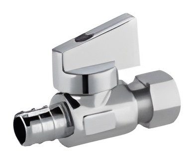 PEX 1/4 Turn Ice Maker Straight Stop (1/2 x 1/4) AX-PP-YD1010