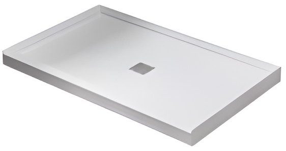 Shower Pan, Glasstone Center Drain AX-PSB-4018-48X36X4